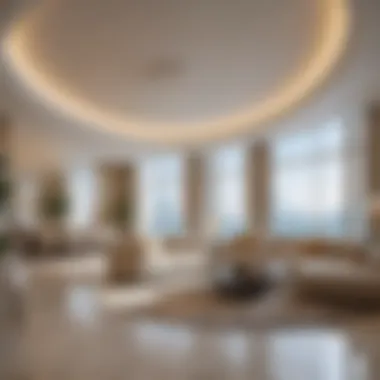 Interior design features of a luxury apartment in Gulf Tower