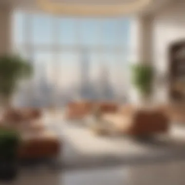 Luxurious Interior Spaces in Bloom Towers Interior of a luxurious apartment in Bloom Towers