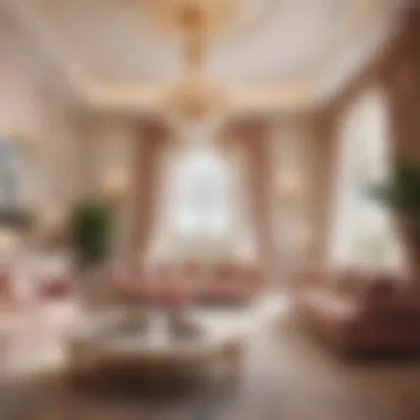 Luxurious Living Space at the Rose Palace Elegant interior of a living space within the Rose Palace