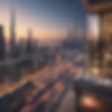Breathtaking Skyline Stunning view of Dubai skyline from hotel apartment balcony