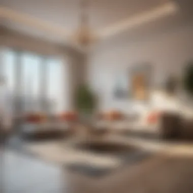 Modern Room Interior: Comfort and Style Interior of a modern room available for rent in Al Rigga