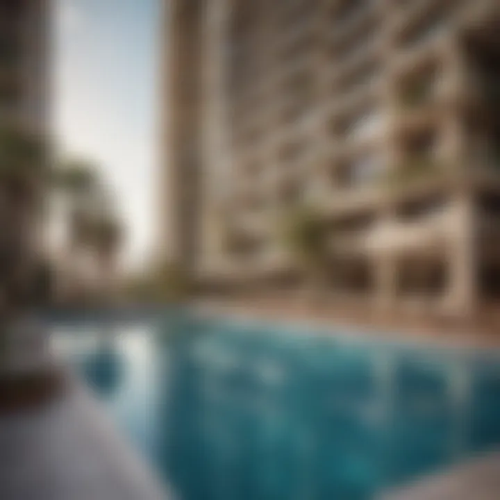 Luxurious amenities available at Garden City Tower including swimming pool and gym