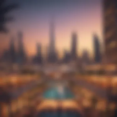 Stunning Dubai Skyline View Stunning view of Dubai skyline from Golden Sands Five