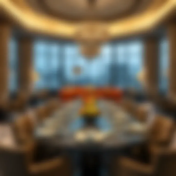 Dining area showcasing exquisite culinary offerings