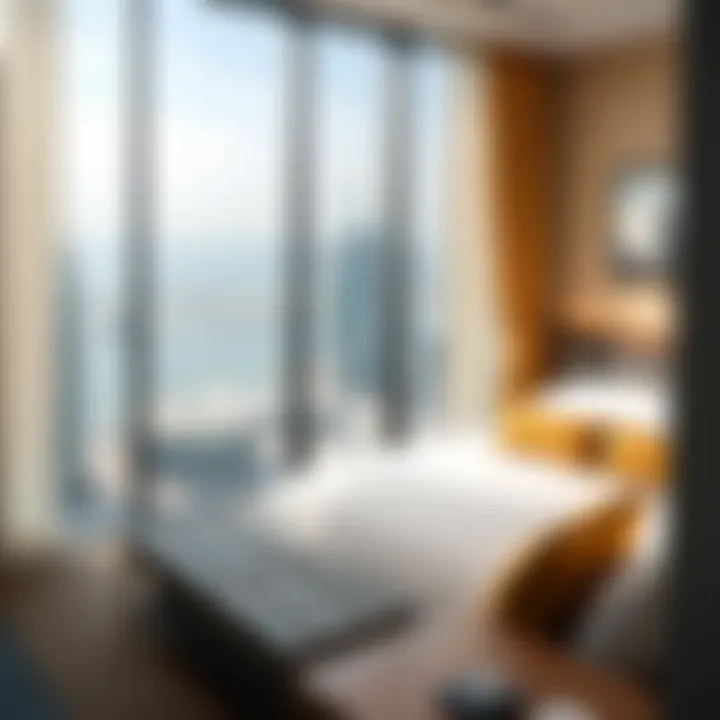 Stunning view from a room overlooking Dubai Marina