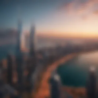 Breathtaking Skyline from Lake Point Tower Panoramic skyline view from Lake Point Tower highlighting Dubai's vibrant landscape