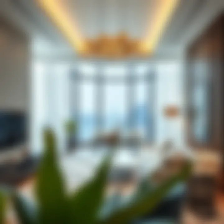 Modern interior design of an apartment in Marina Residence