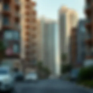 Vibrant Neighborhood in Dubai Vibrant neighborhood in Dubai with affordable accommodation