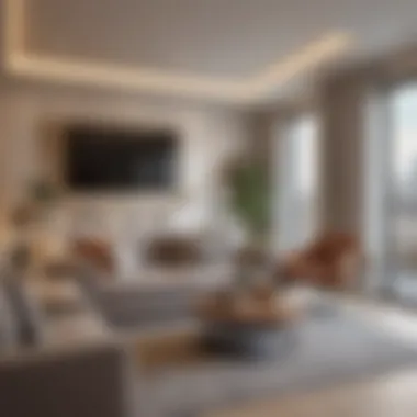 Contemporary Studio Apartment: Comfort Meets Style A cozy studio apartment interior with stylish furnishings.