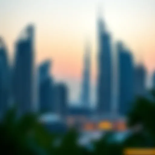A stunning view of Dubai's skyline featuring modern high-rise buildings.