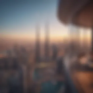 Breathtaking Skyline View from Nuaimia One Tower Scenic view from Nuaimia One Tower overlooking Dubai skyline