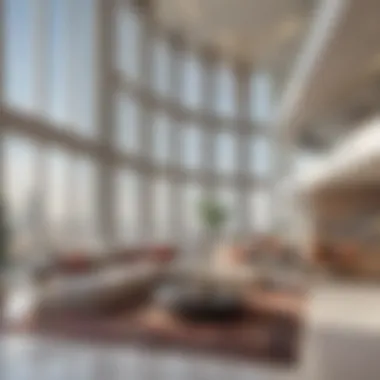 Interior Design of One Za'abeel Tower Interior view of One Za'abeel Tower highlighting modern urban living spaces.
