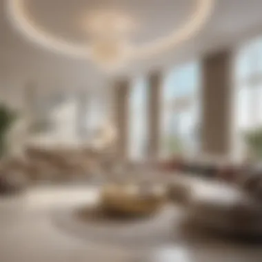 Inside the Pearl Residence: Luxury Living Luxurious interior of a residence featuring contemporary furnishings and decor