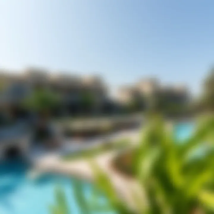 Community amenities and lush green spaces surrounding Pond View Residence
