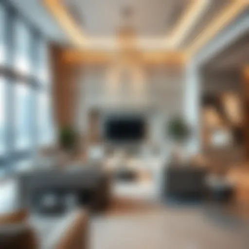 Luxurious living room interior at Royal Regency Business Bay