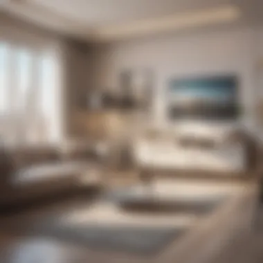 Modern Studio Living in Dubai A stylish studio flat showcasing modern interior design
