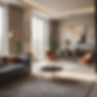 Stylish Interior of a Dubai Apartment Sleek modern apartment interior in Dubai