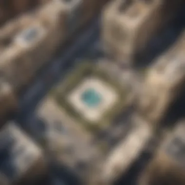 Aerial View of The Square in Dubai Aerial view of The Square showcasing its distinct architectural features